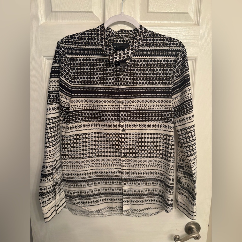 Diesel Black Gold Luxury Geometric Button Up